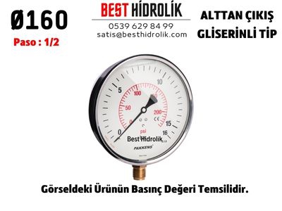 Ø160%20100%20Bar%20ALTTAN%20ÇIKIŞLI%20GLİSERİNLİ%20MANOMETRE