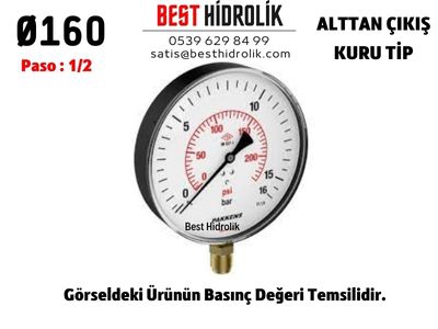 Ø160%20600%20Bar%20ALTTAN%20ÇIKIŞLI%20KURU%20MANOMETRE