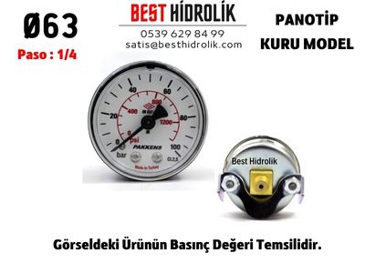 Ø63%204%20Bar%20ARKADAN%20ÇIKIŞLI%20PANO%20TİP%20KURU%20MANOMETRE