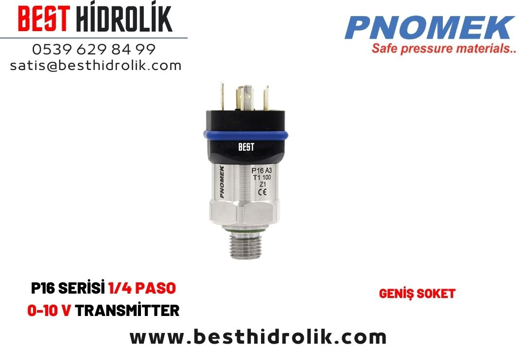 Pnomek%200%20-%20100%20mbar%200-10%20V%20%201/4%20Basınç%20Transmitteri%20(%20P16%20A3%20T1%20M100%20Z2%20)