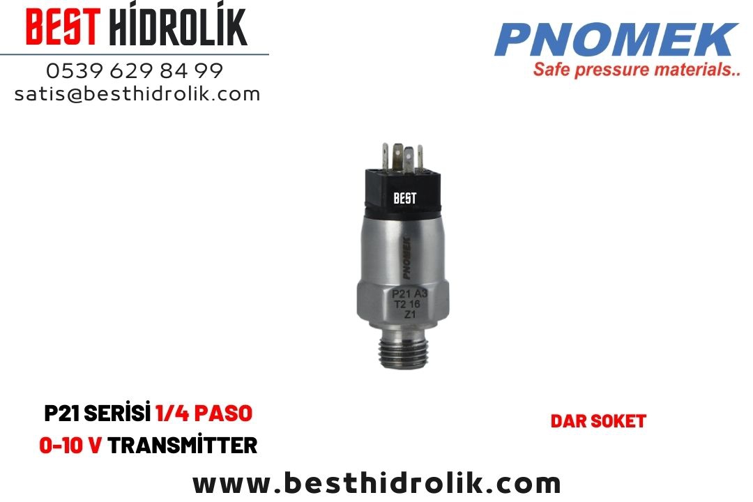 Pnomek%200%20-%2016%20bar%200-10%20V%20%201/4%20Basınç%20Transmitteri%20(%20P21%20A3%20T2%2016%20Z2%20)