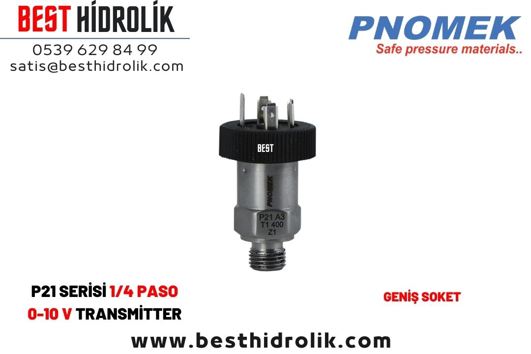 Pnomek%200%20-%2040%20bar%200-10%20V%20%201/4%20Basınç%20Transmitteri%20(%20P21%20A3%20T1%2040%20Z2%20)