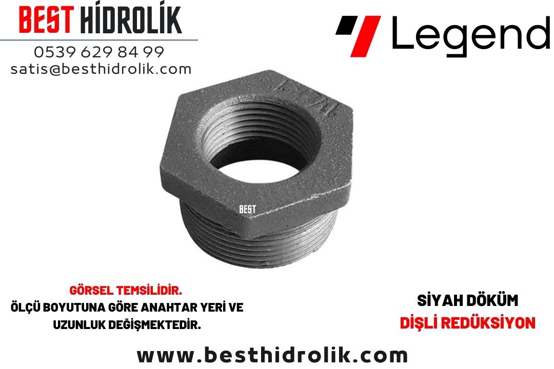 2”%20x%203/4”%20Siyah%20Döküm%20Düşürücü%20Dişli%20Redüksiyon