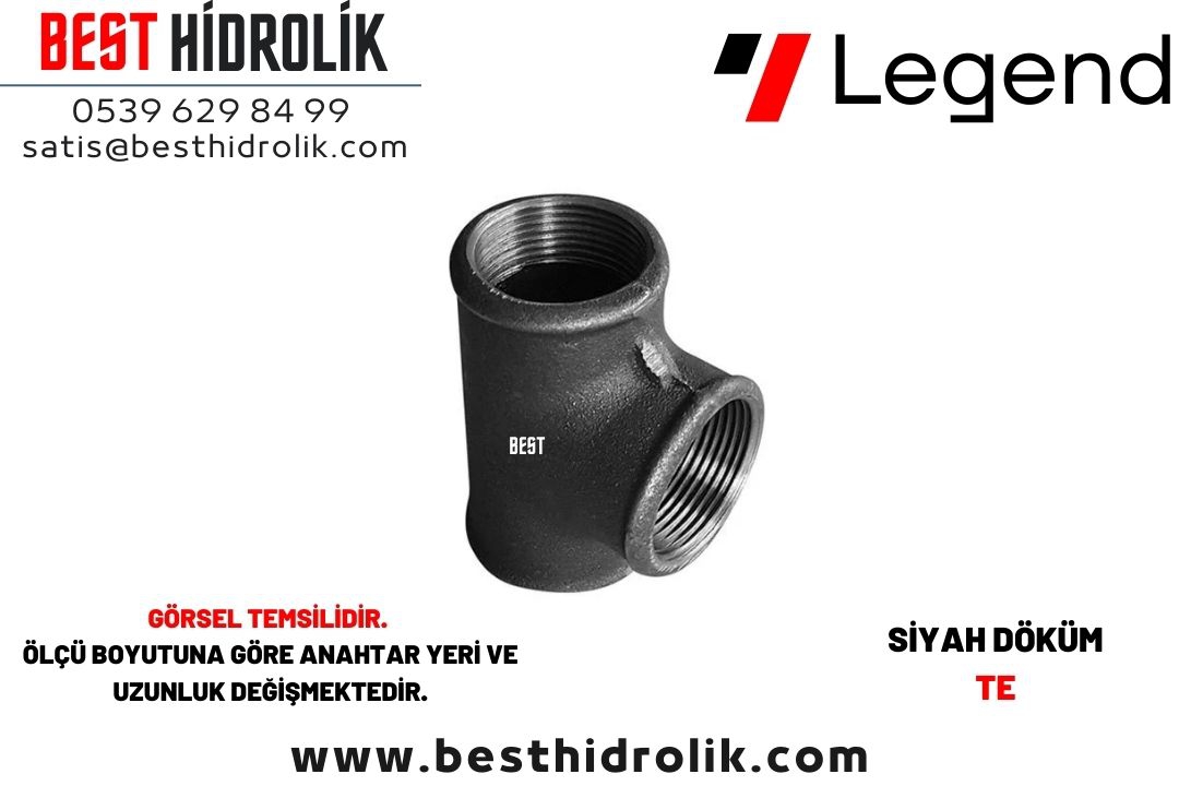 3/4”%20Siyah%20Döküm%20Tee