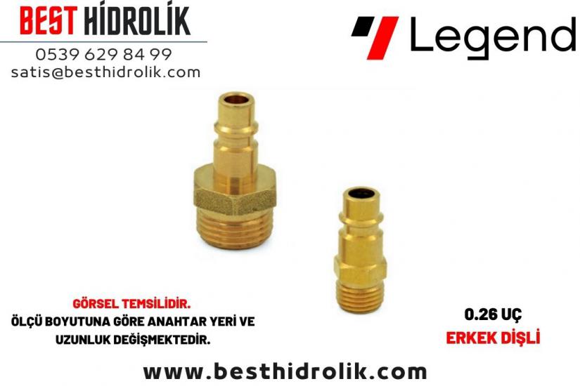 1/4” Erkek Uç Sarı Otomotik Rekor Ucu