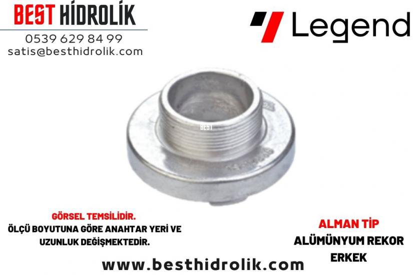 1 1/2” Alman Tip Alüminyum Erkek Rekor