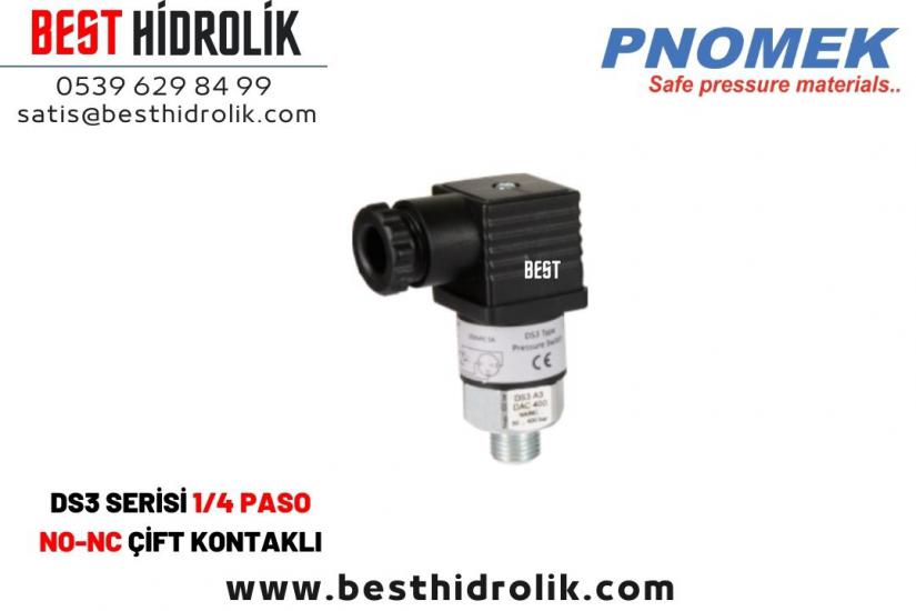 Pnomek 20 - 200 bar 1/4  Mini Basınç Şalteri  ( DS3 A3 DAC 200 )