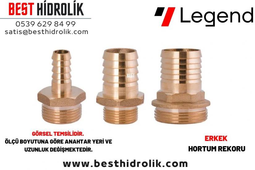 1/8” x 6 mm Sarı Erkek Hortum Rekoru (AĞIR TİP)