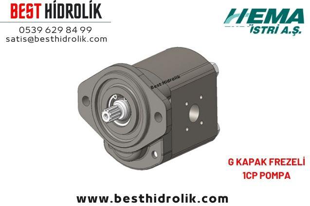 16cc 1CP SERİSİ 1PN G KAPAK HİDROLİK DİŞLİ POMPA 9 DİŞ FREZE SOL DÖNÜŞ 23,2 LT/DK 1CP110511M