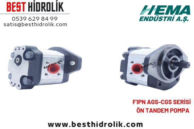 4cc HEMA HİDROLİK ÖN TANDEM POMPA KONİK MİL SOL DÖNÜŞ 6 LT/DK F1PN 040.AGS3