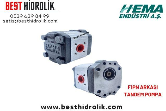 4cc HEMA HİDROLİK DİŞLİ ARKA TANDEM POMPA F1PN ARKASI SOL DÖNÜŞ 6 LT/DK R1PN.040.AX12