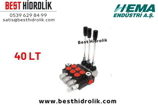 40 LT ÜÇLÜ HEMA KUMANDA KOLU  P GİRİŞ:1/2’’  A-B ÇIKIŞ: 3/8’’