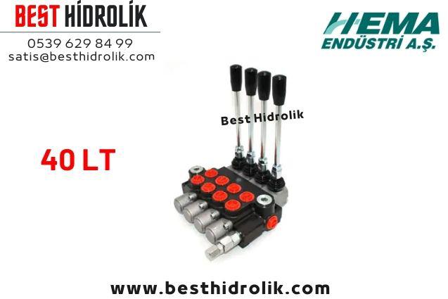 40 LT DÖRTLÜ HEMA KUMANDA KOLU  P GİRİŞ:1/2’’  A-B ÇIKIŞ: 3/8’’