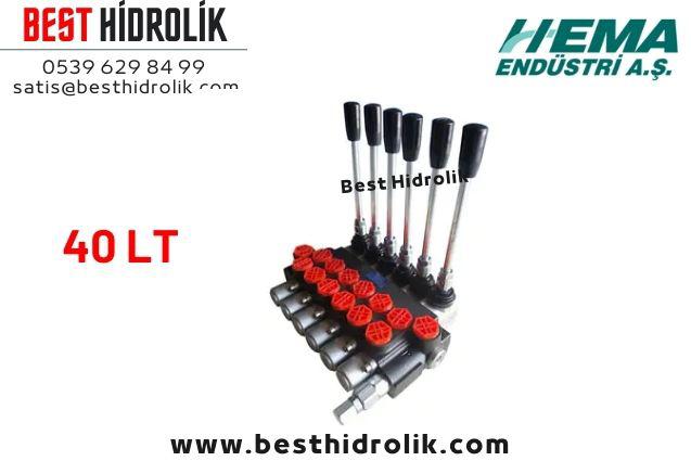 40 LT ALTILI HEMA KUMANDA KOLU  P GİRİŞ:1/2’’  A-B ÇIKIŞ: 3/8’’