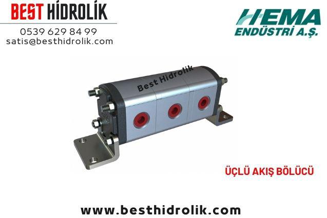 4,8cc ÜÇLÜ AKIŞ BÖLÜCÜ GİRİŞ: 3/4 ÇIKIŞ: 1/2 1FD300101M