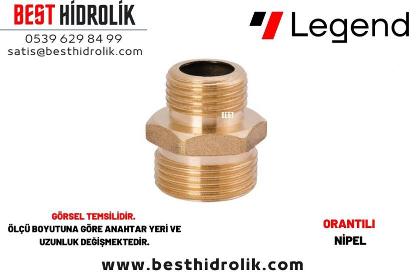 1 1/4” x 3/4” Sarı Orantılı Nipel