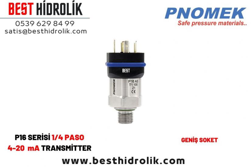 Pnomek 0 - 50 mbar 4-20 mA  1/4 Basınç Transmitteri ( P16 A3 T1 M50 Z1 )