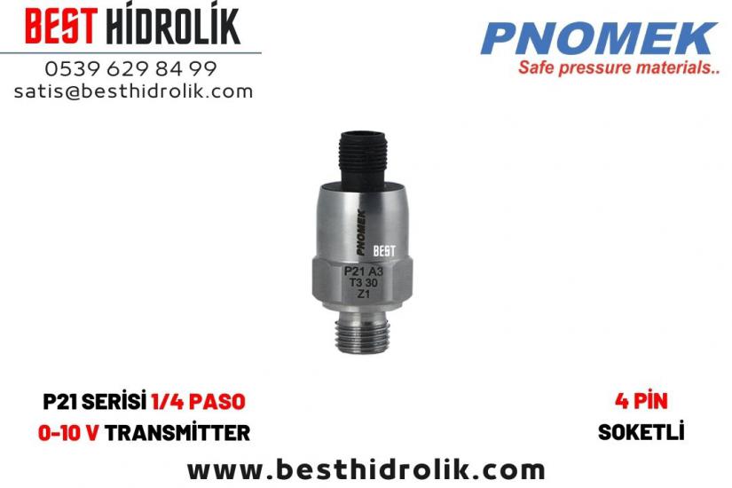 Pnomek 0 - 2,5 bar 0-10 V  1/4 Basınç Transmitteri ( P21 A3 T3 2,5 Z2 )