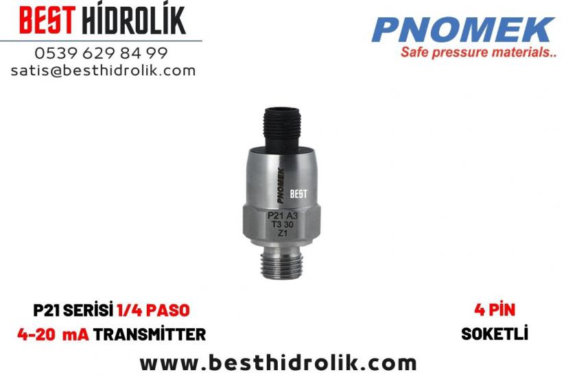 Pnomek 0 - 2,5 bar 4-20 mA  1/4 Basınç Transmitteri ( P21 A3 T3 2,5 Z1 )